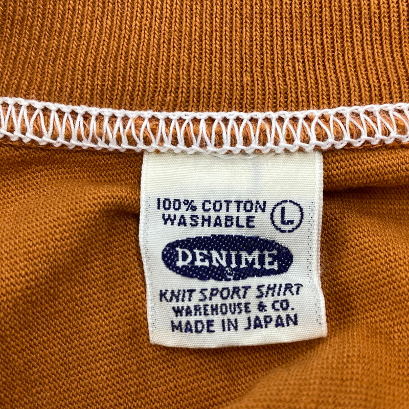 【中古品】【メンズ】 WAREHOUSE ウエアハウス DENIME SS TEE ドゥニーム ショートスリーブT トップス 半袖 145-250830-ma-15-izu サイズ：L カラー：オレンジ 万代Net店