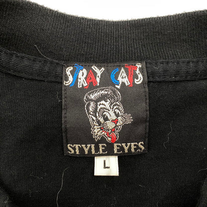 【中古品】【メンズ】 STYLE EYES スタイルアイズ STRAY CATS SS TEE ストレイキャッツ ショートスリーブT トップス 半袖 145-250830-ma-20-izu サイズ：L カラー：ブラック 万代Net店