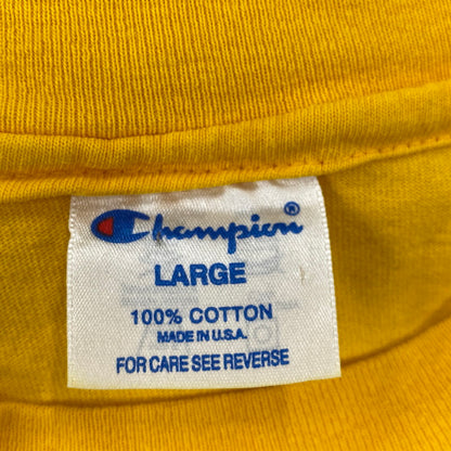 【中古品】【メンズ】 Champion チャンピオン USA製 90S MICHIGAN SS TEE 90年代 ミシガン ショートスリーブT トップス 半袖 146-250830-ma-17-izu サイズ：L カラー：イエロー 万代Net店