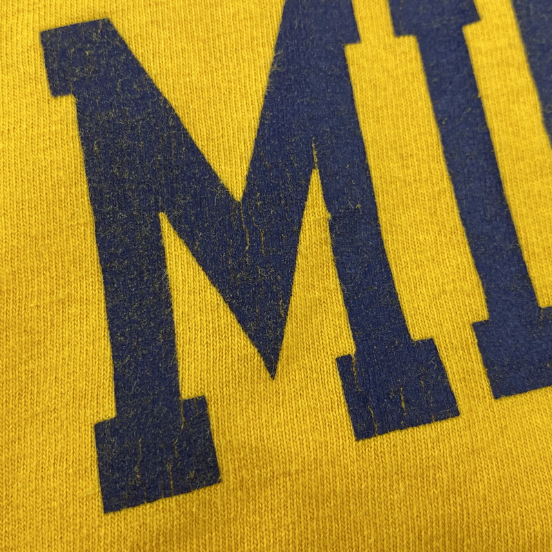 【中古品】【メンズ】 Champion チャンピオン USA製 90S MICHIGAN SS TEE 90年代 ミシガン ショートスリーブT トップス 半袖 146-250830-ma-17-izu サイズ：L カラー：イエロー 万代Net店