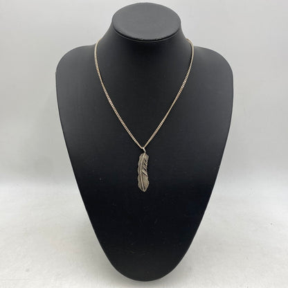 【中古品】【メンズ/レディース】 WING HANDS ウィング ハンズ FEATHER PENDANT TOP フェザー ペンダントトップ アクセサリー 191-250828-as-21-izu カラー：シルバー 万代Net店