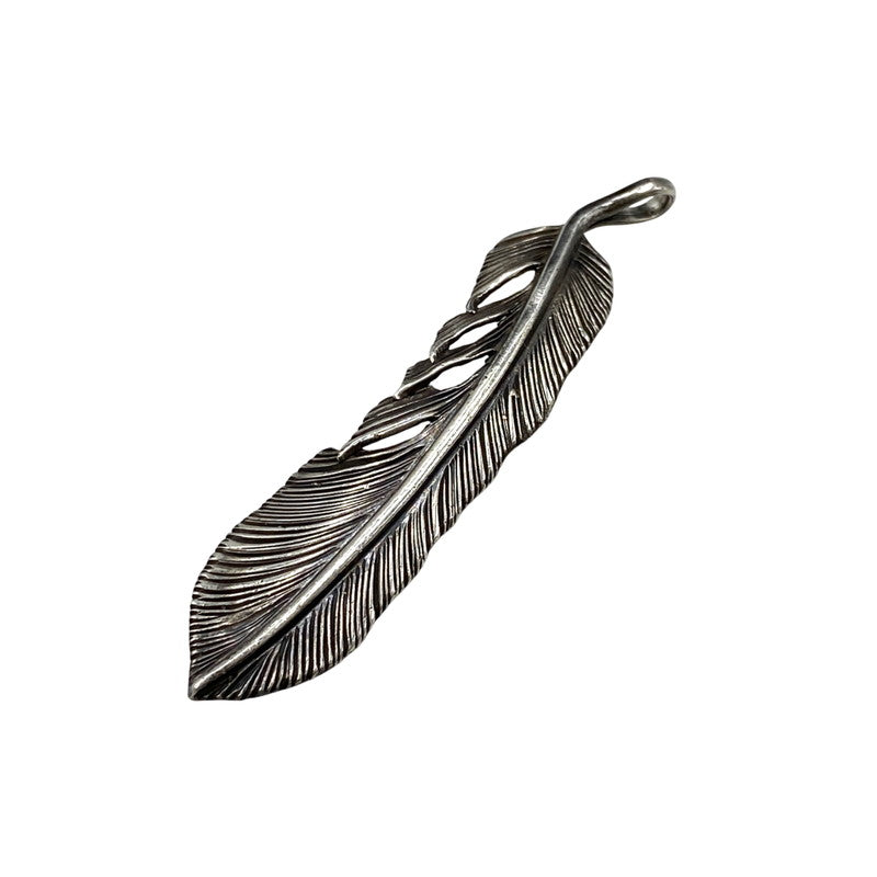 【中古品】【メンズ/レディース】 USED STERLING FEATHER PENDANT TOP フェザー ペンダントトップ アクセサリー 191-250828-as-19-izu カラー：シルバー 万代Net店