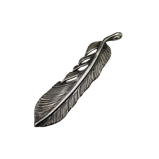 【中古品】【メンズ/レディース】 USED STERLING FEATHER PENDANT TOP フェザー ペンダントトップ アクセサリー 191-250828-as-19-izu カラー：シルバー 万代Net店