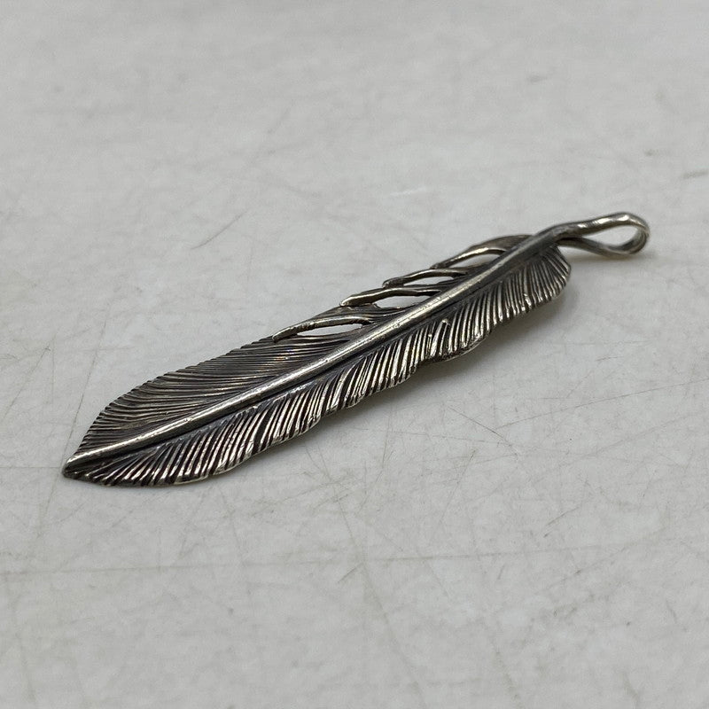 【中古品】【メンズ/レディース】 USED STERLING FEATHER PENDANT TOP フェザー ペンダントトップ アクセサリー 191-250828-as-19-izu カラー：シルバー 万代Net店