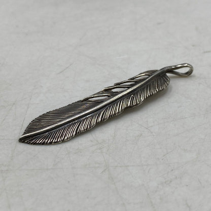 【中古品】【メンズ/レディース】 USED STERLING FEATHER PENDANT TOP フェザー ペンダントトップ アクセサリー 191-250828-as-19-izu カラー：シルバー 万代Net店