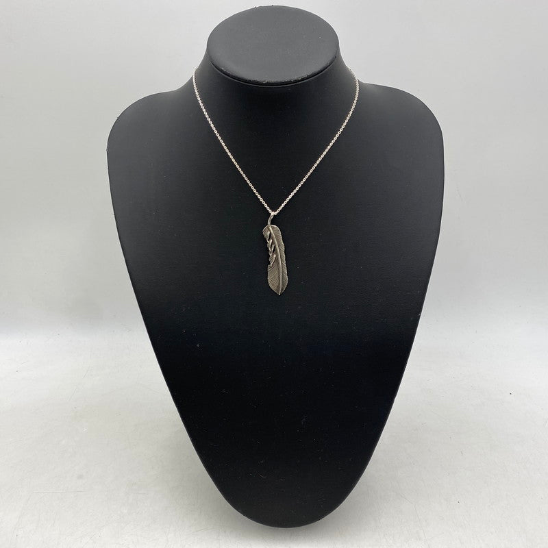 【中古品】【メンズ/レディース】 USED STERLING FEATHER PENDANT TOP フェザー ペンダントトップ アクセサリー 191-250828-as-19-izu カラー：シルバー 万代Net店