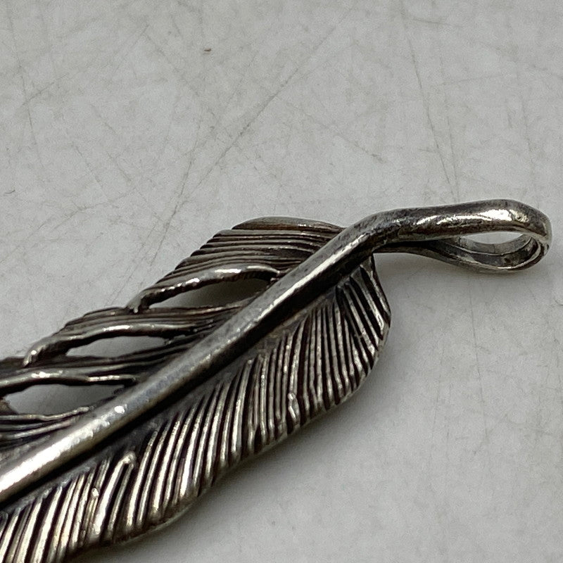 【中古品】【メンズ/レディース】 USED STERLING FEATHER PENDANT TOP フェザー ペンダントトップ アクセサリー 191-250828-as-19-izu カラー：シルバー 万代Net店