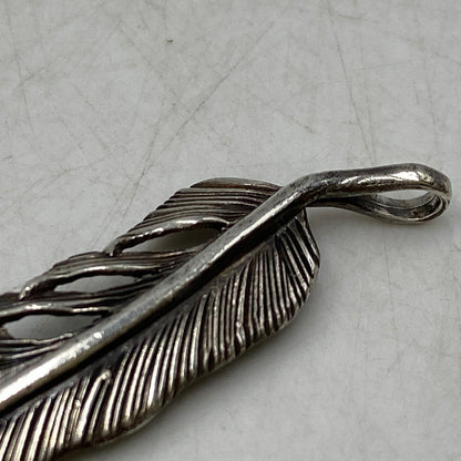 【中古品】【メンズ/レディース】 USED STERLING FEATHER PENDANT TOP フェザー ペンダントトップ アクセサリー 191-250828-as-19-izu カラー：シルバー 万代Net店
