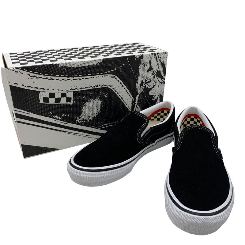 【中古美品】【メンズ】 VANS バンズ VN0A5FCAY28 SKATE SLIP-ON スケート スリッポン 靴 スニーカー シューズ 162-250829-ma-09-izu サイズ：27.5cm カラー：BLACK/WHITE 万代Net店