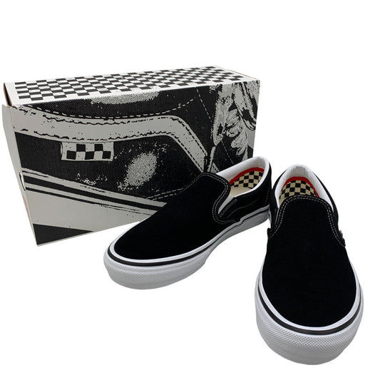 【中古美品】【メンズ】 VANS バンズ VN0A5FCAY28 SKATE SLIP-ON スケート スリッポン 靴 スニーカー シューズ 162-250829-ma-09-izu サイズ：27.5cm カラー：BLACK/WHITE 万代Net店