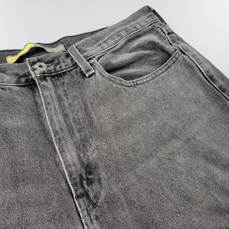 【中古品】【メンズ】 Levi's リーバイス SILVER TAB A7488-0014 LOOSE BLACK DENIM PANTS ルーズ デニム パンツ ワイド ボトムス ジーパン 157-250831-rk-07-izu サイズ：34×30 カラー：ブラック 万代Net店