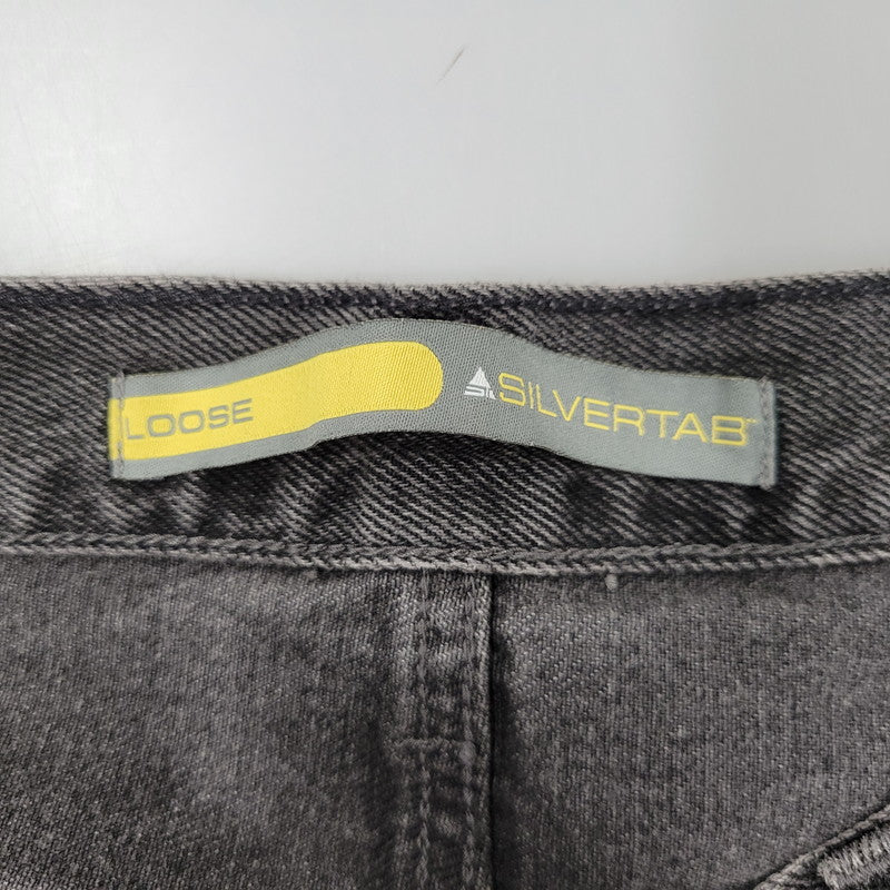 【中古品】【メンズ】 Levi's リーバイス SILVER TAB A7488-0014 LOOSE BLACK DENIM PANTS ルーズ デニム パンツ ワイド ボトムス ジーパン 157-250831-rk-07-izu サイズ：34×30 カラー：ブラック 万代Net店