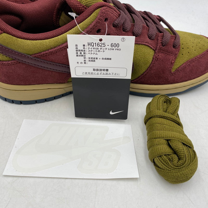 【中古美品】【メンズ】 NIKE SB ナイキエスビー HQ1625-600 DUNK LOW PRO ダンク ロー プロ 靴 スニーカー シューズ 160-250825-ma-15-izu サイズ：26.5cm カラー：DARK TEAM RED AND OLIVE FLAK 万代Net店