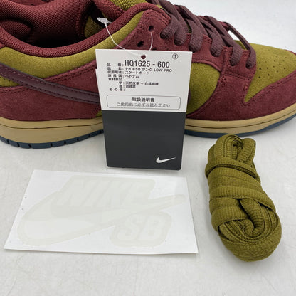 【中古美品】【メンズ】 NIKE SB ナイキエスビー HQ1625-600 DUNK LOW PRO ダンク ロー プロ 靴 スニーカー シューズ 160-250825-ma-15-izu サイズ：26.5cm カラー：DARK TEAM RED AND OLIVE FLAK 万代Net店