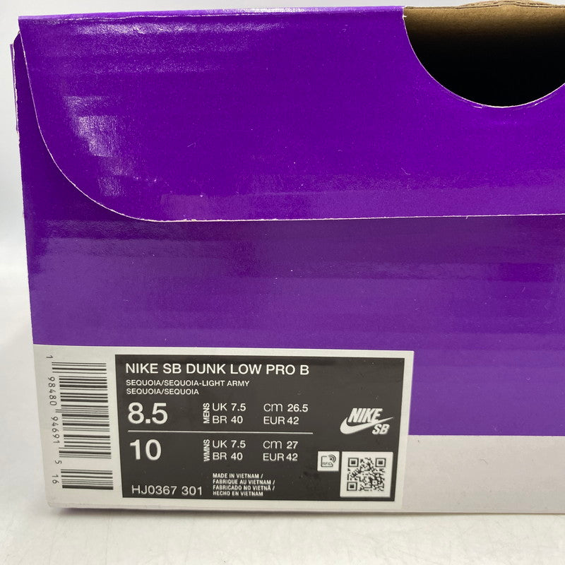 【中古美品】【メンズ】 NIKE SB ナイキエスビー HJ0367-301 DUNK LOW PRO B ダンク ロー プロ ビー 靴 スニーカー シューズ 160-250825-ma-16-izu サイズ：26.5cm カラー：SEQUOIA AND LIGHT ARMY 万代Net店