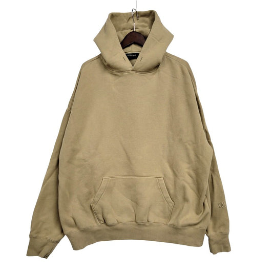 【中古品】【メンズ】 FOG ESSENTIALS エフオージーエッセンシャルズ BACK REFLECTOR LOGO HOODED SWEATSHIRT バック リフレクター ロゴ フーデッド スウェットシャツ パーカー 長袖 トップス 142-250905-as-27-izu サイズ：L カラー：ベージュ 万代Net店