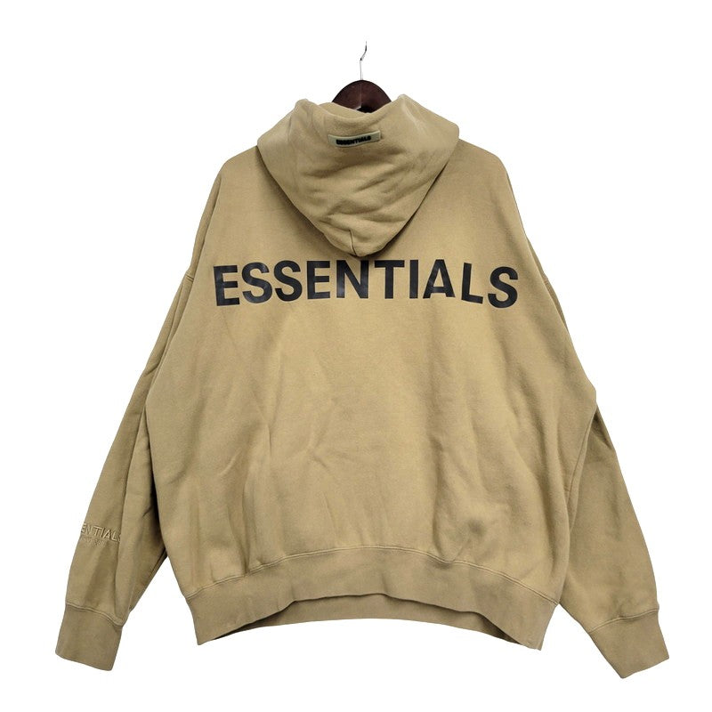 【中古品】【メンズ】 FOG ESSENTIALS エフオージーエッセンシャルズ BACK REFLECTOR LOGO HOODED SWEATSHIRT バック リフレクター ロゴ フーデッド スウェットシャツ パーカー 長袖 トップス 142-250905-as-27-izu サイズ：L カラー：ベージュ 万代Net店
