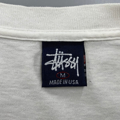 【現状渡し品】【メンズ】 OLD STUSSY オールドステューシー USA製 両シングル 紺タグ 90S DRAGON SS TEE 90年代 ドラゴン ショートスリーブT トップス 半袖 142-250825-ma-23-izu サイズ：M カラー：WHITE 万代Net店