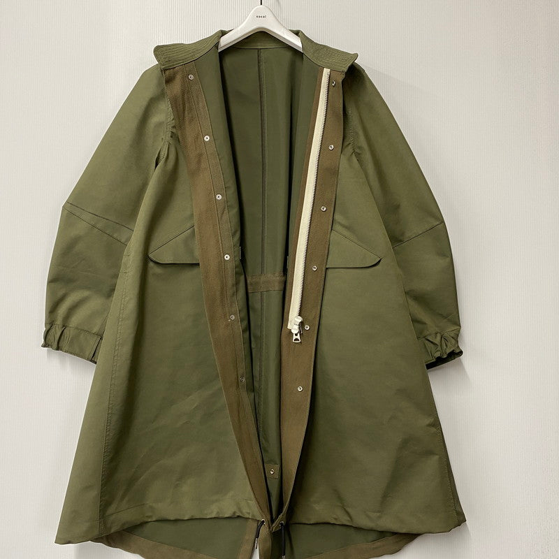 【中古品】【メンズ】 Sacai サカイ 25-03611M 3 LAYER BONDING COAT レイヤーボンディングコート アウター 長袖 140-250825-ma-22-izu サイズ：1 カラー：OLIVE 万代Net店