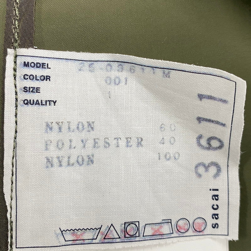 【中古品】【メンズ】 Sacai サカイ 25-03611M 3 LAYER BONDING COAT レイヤーボンディングコート アウター 長袖 140-250825-ma-22-izu サイズ：1 カラー：OLIVE 万代Net店