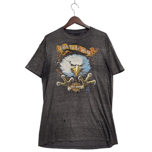 【現状渡し品】【メンズ】 BORN TO BE WILD SS TEE c1985 ショートスリーブ Tシャツ USA製 両シングル 半袖 トップス 146-250826-as-06-izu サイズ：XL カラー：ブラック系 万代Net店