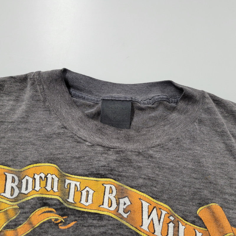 【現状渡し品】【メンズ】 BORN TO BE WILD SS TEE c1985 ショートスリーブ Tシャツ USA製 両シングル 半袖 トップス 146-250826-as-06-izu サイズ：XL カラー：ブラック系 万代Net店
