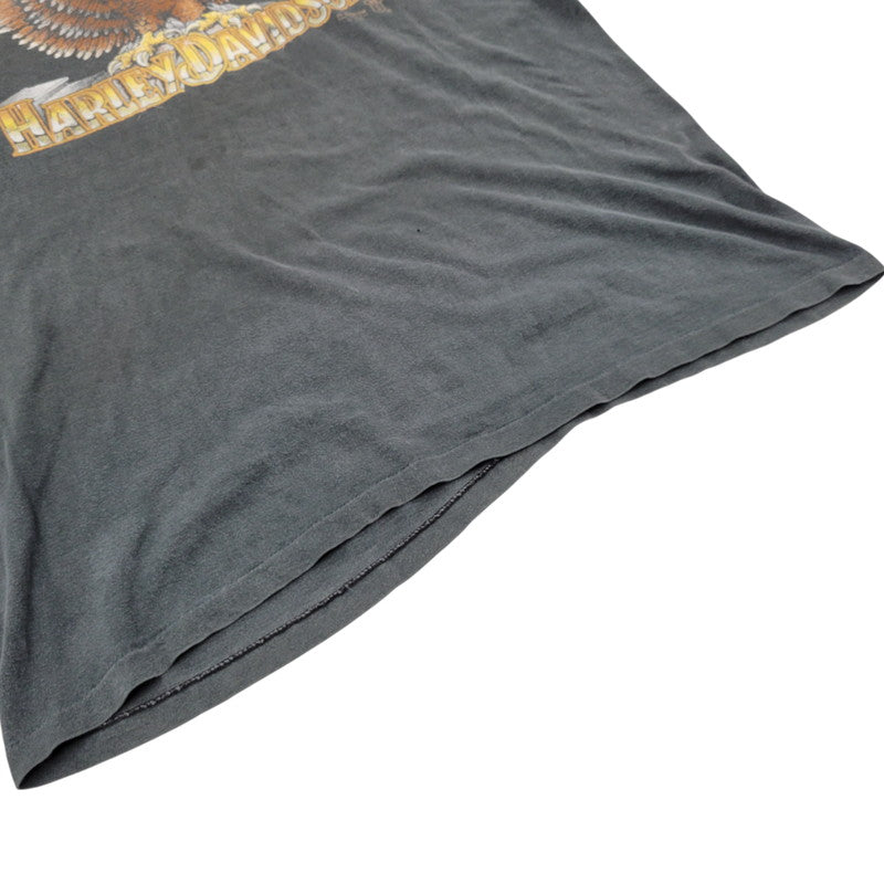 【現状渡し品】【メンズ】 HARLEY DAVIDSON ハーレーダビッドソン 3D EMBLEM LS TEE ロングスリーブ Tシャツ 裾シングル c1989 長袖 トップス 146-250826-as-07-izu サイズ：XL カラー：グレー系 万代Net店