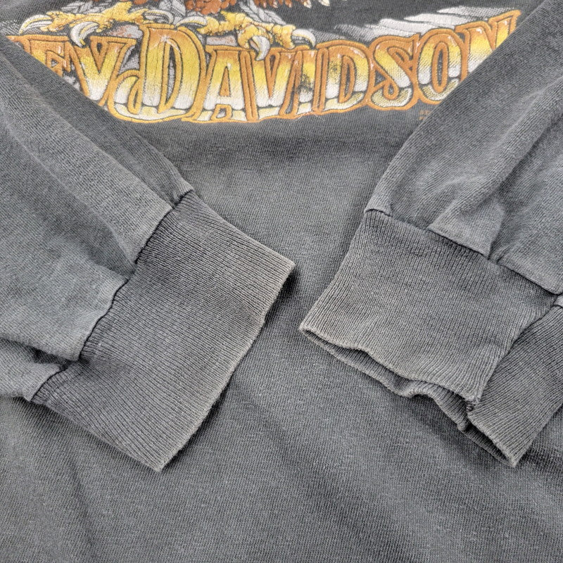 【現状渡し品】【メンズ】 HARLEY DAVIDSON ハーレーダビッドソン 3D EMBLEM LS TEE ロングスリーブ Tシャツ 裾シングル c1989 長袖 トップス 146-250826-as-07-izu サイズ：XL カラー：グレー系 万代Net店