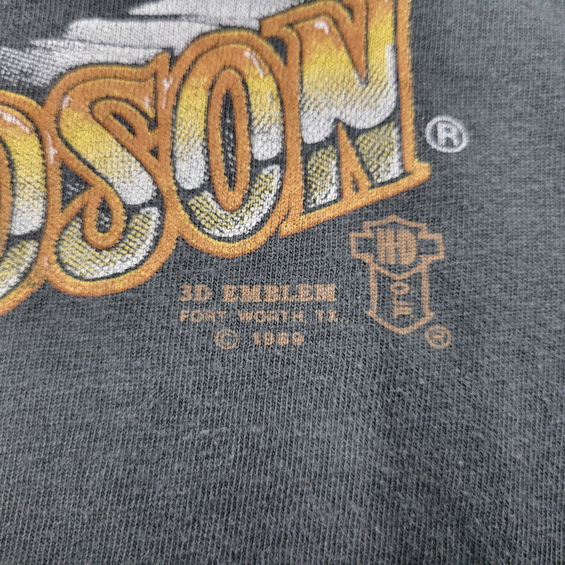 【現状渡し品】【メンズ】 HARLEY DAVIDSON ハーレーダビッドソン 3D EMBLEM LS TEE ロングスリーブ Tシャツ 裾シングル c1989 長袖 トップス 146-250826-as-07-izu サイズ：XL カラー：グレー系 万代Net店