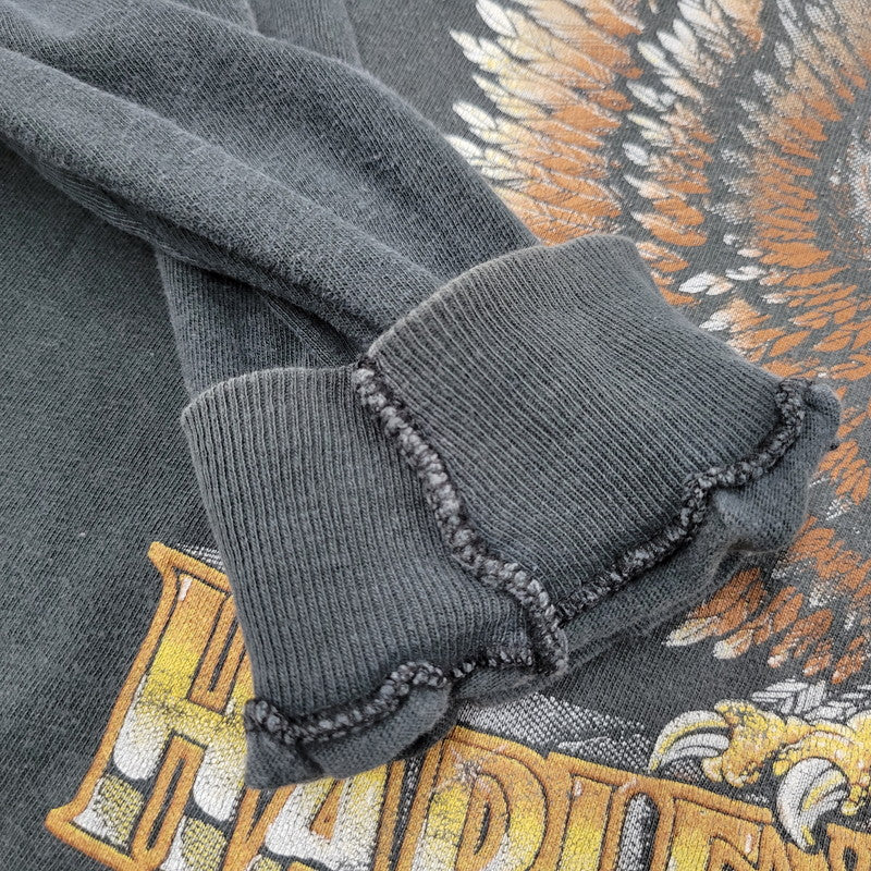 【現状渡し品】【メンズ】 HARLEY DAVIDSON ハーレーダビッドソン 3D EMBLEM LS TEE ロングスリーブ Tシャツ 裾シングル c1989 長袖 トップス 146-250826-as-07-izu サイズ：XL カラー：グレー系 万代Net店