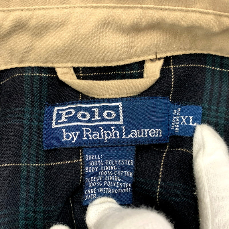 【現状渡し品】【メンズ】 Polo by Ralph Lauren ポロバイラルフローレン CHECK LINER SWINGTOP JACKET チェック ライナー スイングトップ ジャケット アウター 146-250901-as-31-izu サイズ：XL カラー：ベージュ 万代Net店