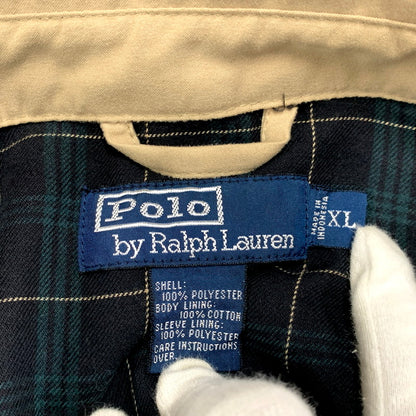【現状渡し品】【メンズ】 Polo by Ralph Lauren ポロバイラルフローレン CHECK LINER SWINGTOP JACKET チェック ライナー スイングトップ ジャケット アウター 146-250901-as-31-izu サイズ：XL カラー：ベージュ 万代Net店