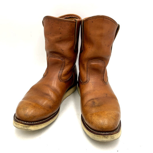 【中古品】【メンズ】 RED WING レッドウィング PECOS BOOTS 866 ペコスブーツ USA製 刺繍羽タグ シューズ 靴 164-250826-as-04-izu サイズ：UK7 カラー：ブラウン 万代Net店