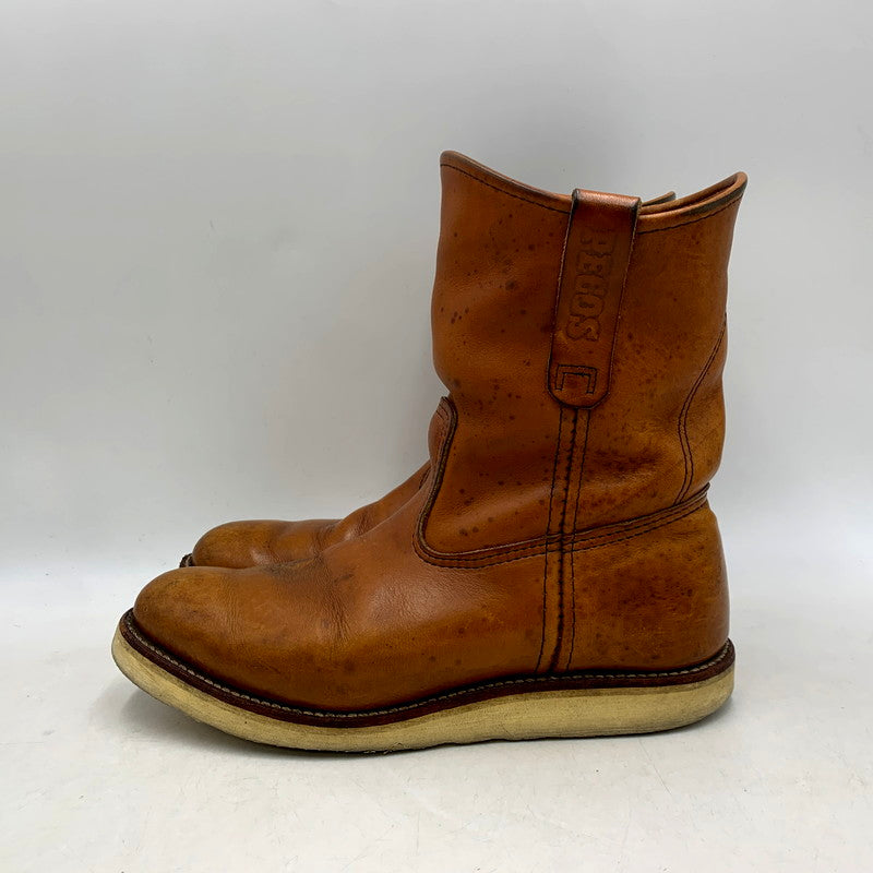 【中古品】【メンズ】 RED WING レッドウィング PECOS BOOTS 866 ペコスブーツ USA製 刺繍羽タグ シューズ 靴 164-250826-as-04-izu サイズ：UK7 カラー：ブラウン 万代Net店