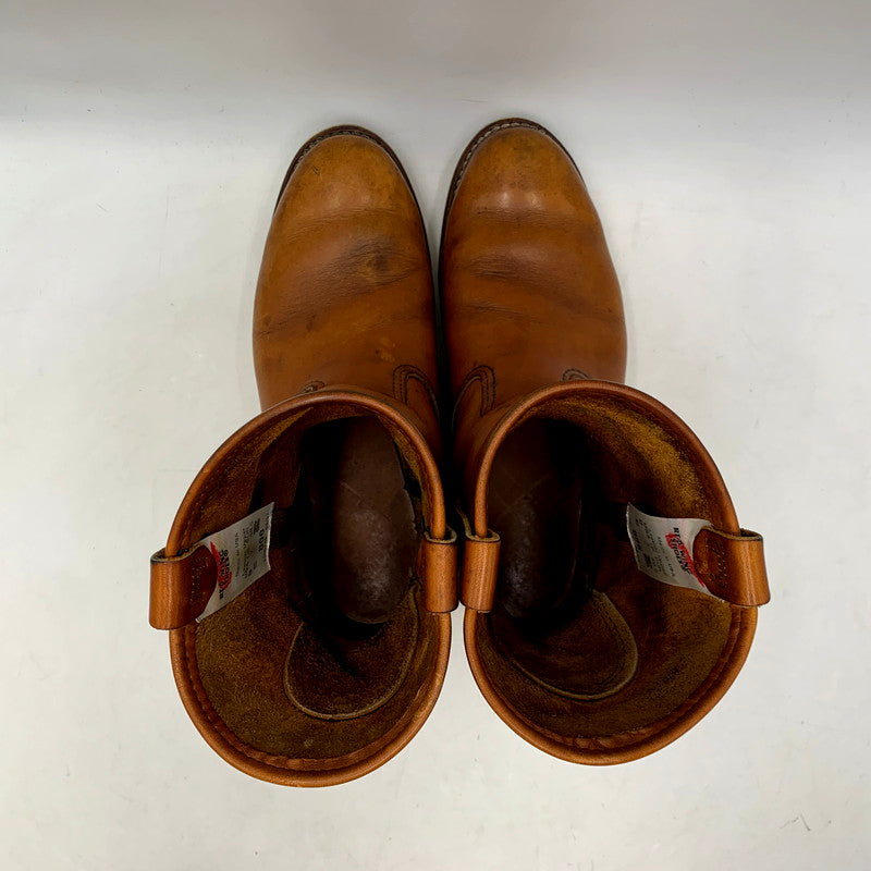 【中古品】【メンズ】 RED WING レッドウィング PECOS BOOTS 866 ペコスブーツ USA製 刺繍羽タグ シューズ 靴 164-250826-as-04-izu サイズ：UK7 カラー：ブラウン 万代Net店