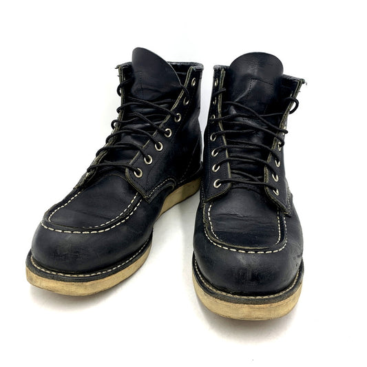 【中古品】【メンズ】 RED WING レッドウィング MOC TOE CLASSIC 9075 モックトゥ クラシック 刺繍羽タグ USA製 シューズ 靴 164-250826-as-05-izu サイズ：27cm カラー：ブラック 万代Net店