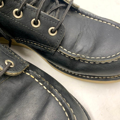 【中古品】【メンズ】 RED WING レッドウィング MOC TOE CLASSIC 9075 モックトゥ クラシック 刺繍羽タグ USA製 シューズ 靴 164-250826-as-05-izu サイズ：27cm カラー：ブラック 万代Net店