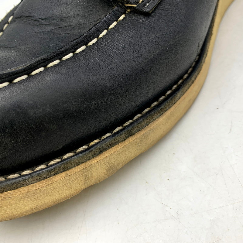 【中古品】【メンズ】 RED WING レッドウィング MOC TOE CLASSIC 9075 モックトゥ クラシック 刺繍羽タグ USA製 シューズ 靴 164-250826-as-05-izu サイズ：27cm カラー：ブラック 万代Net店