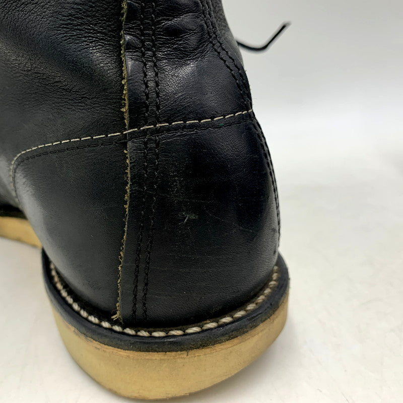 【中古品】【メンズ】 RED WING レッドウィング MOC TOE CLASSIC 9075 モックトゥ クラシック 刺繍羽タグ USA製 シューズ 靴 164-250826-as-05-izu サイズ：27cm カラー：ブラック 万代Net店