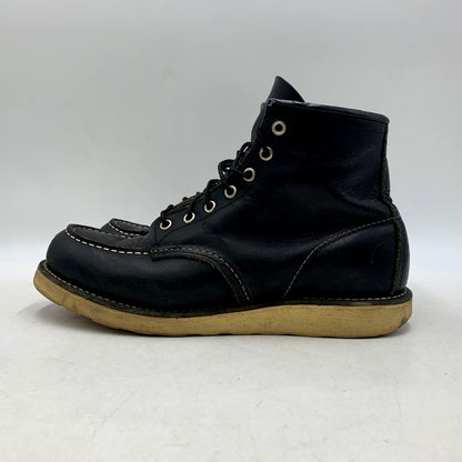 【中古品】【メンズ】 RED WING レッドウィング MOC TOE CLASSIC 9075 モックトゥ クラシック 刺繍羽タグ USA製 シューズ 靴 164-250826-as-05-izu サイズ：27cm カラー：ブラック 万代Net店