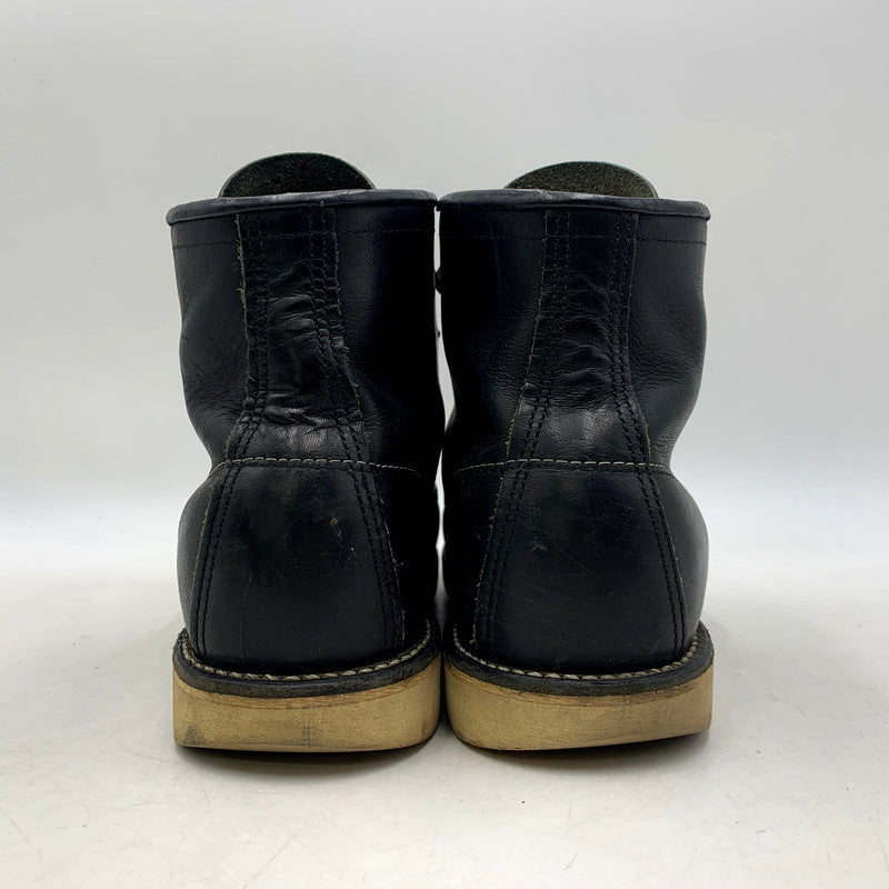 【中古品】【メンズ】 RED WING レッドウィング MOC TOE CLASSIC 9075 モックトゥ クラシック 刺繍羽タグ USA製 シューズ 靴 164-250826-as-05-izu サイズ：27cm カラー：ブラック 万代Net店