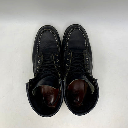 【中古品】【メンズ】 RED WING レッドウィング MOC TOE CLASSIC 9075 モックトゥ クラシック 刺繍羽タグ USA製 シューズ 靴 164-250826-as-05-izu サイズ：27cm カラー：ブラック 万代Net店
