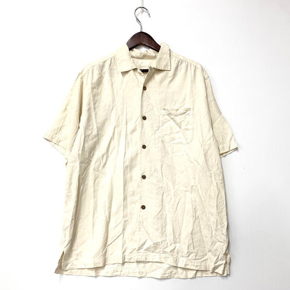 【中古品】【メンズ】 TOMMY BAHAMA トミーバハマ SILK SS SHIRT シルク ショートスリーブ シャツ 半袖 トップス 146-250901-as-34-izu サイズ：M カラー：クリーム系 万代Net店