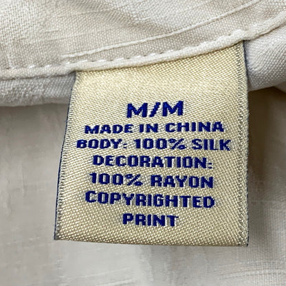 【中古品】【メンズ】 TOMMY BAHAMA トミーバハマ SILK SS SHIRT シルク ショートスリーブ シャツ 半袖 トップス 146-250901-as-34-izu サイズ：M カラー：クリーム系 万代Net店