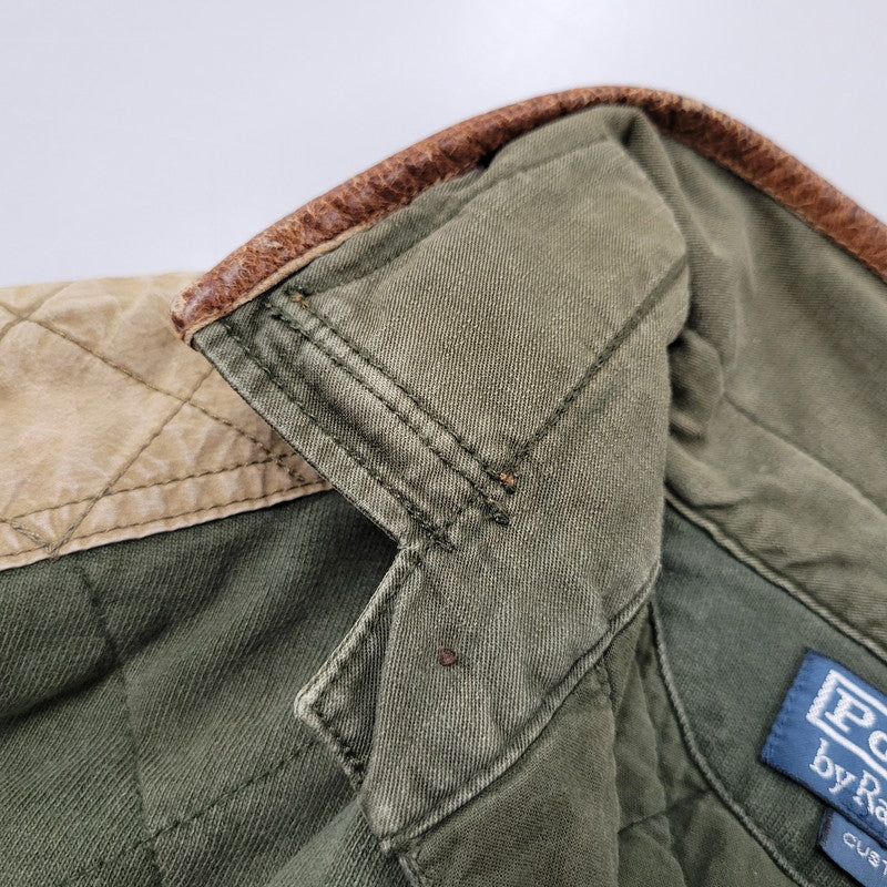 【中古品】【メンズ】 Polo by Ralph Lauren ポロバイラルフローレン MOTORCYCLE RUGBY SHIRT ラグビーシャツ 長袖 トップス 146-250826-as-09-izu サイズ：XL カラー：オリーブ 万代Net店