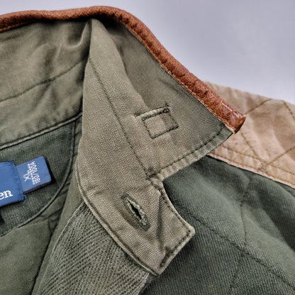 【中古品】【メンズ】 Polo by Ralph Lauren ポロバイラルフローレン MOTORCYCLE RUGBY SHIRT ラグビーシャツ 長袖 トップス 146-250826-as-09-izu サイズ：XL カラー：オリーブ 万代Net店