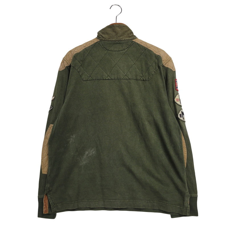 【中古品】【メンズ】 Polo by Ralph Lauren ポロバイラルフローレン MOTORCYCLE RUGBY SHIRT ラグビーシャツ 長袖 トップス 146-250826-as-09-izu サイズ：XL カラー：オリーブ 万代Net店
