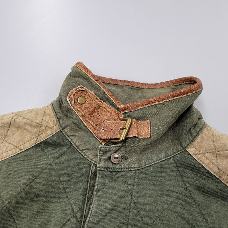 【中古品】【メンズ】 Polo by Ralph Lauren ポロバイラルフローレン MOTORCYCLE RUGBY SHIRT ラグビーシャツ 長袖 トップス 146-250826-as-09-izu サイズ：XL カラー：オリーブ 万代Net店