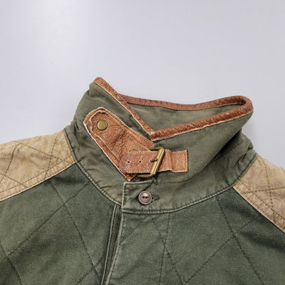 【中古品】【メンズ】 Polo by Ralph Lauren ポロバイラルフローレン MOTORCYCLE RUGBY SHIRT ラグビーシャツ 長袖 トップス 146-250826-as-09-izu サイズ：XL カラー：オリーブ 万代Net店