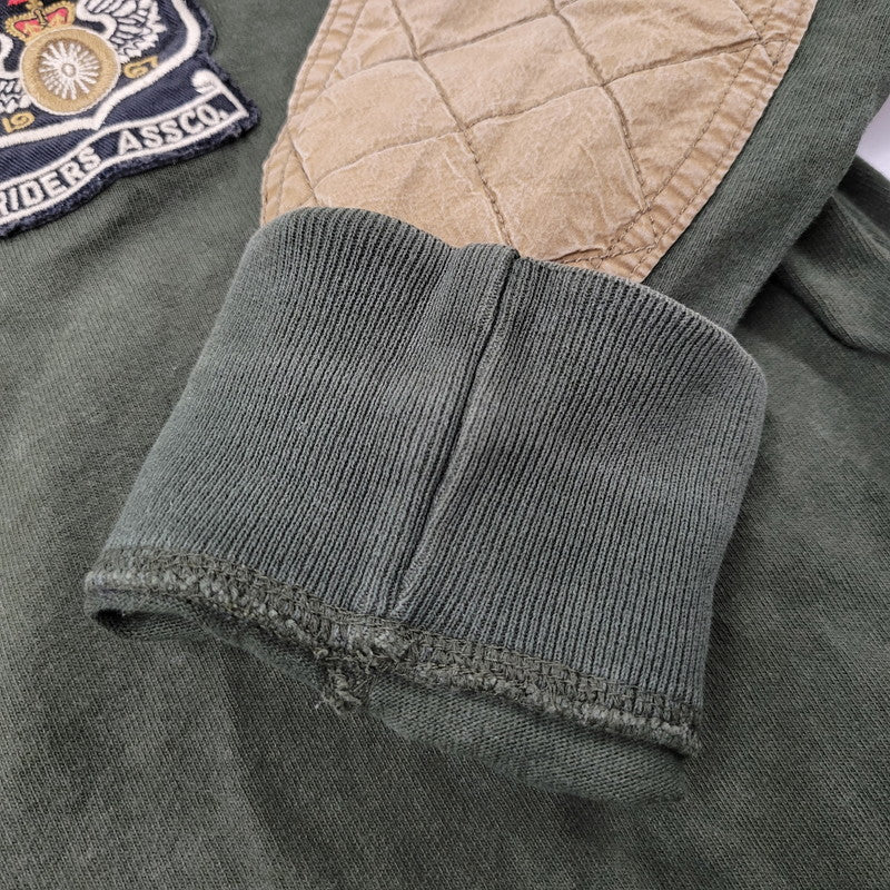 【中古品】【メンズ】 Polo by Ralph Lauren ポロバイラルフローレン MOTORCYCLE RUGBY SHIRT ラグビーシャツ 長袖 トップス 146-250826-as-09-izu サイズ：XL カラー：オリーブ 万代Net店